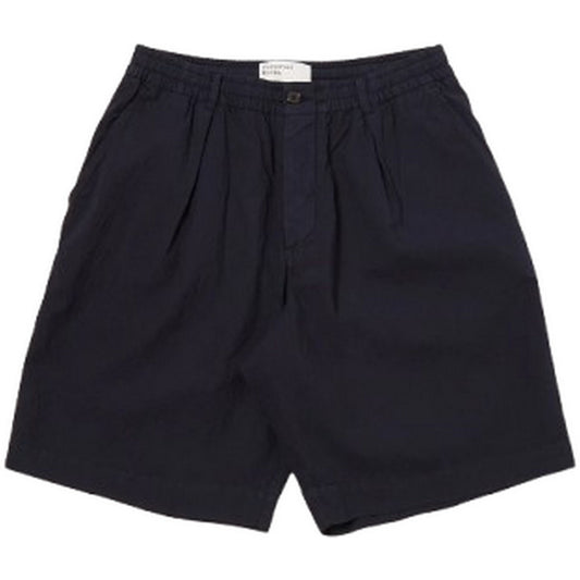 Męskie bermudy Universal Works – plisowane spodenki dresowe – niebieskie