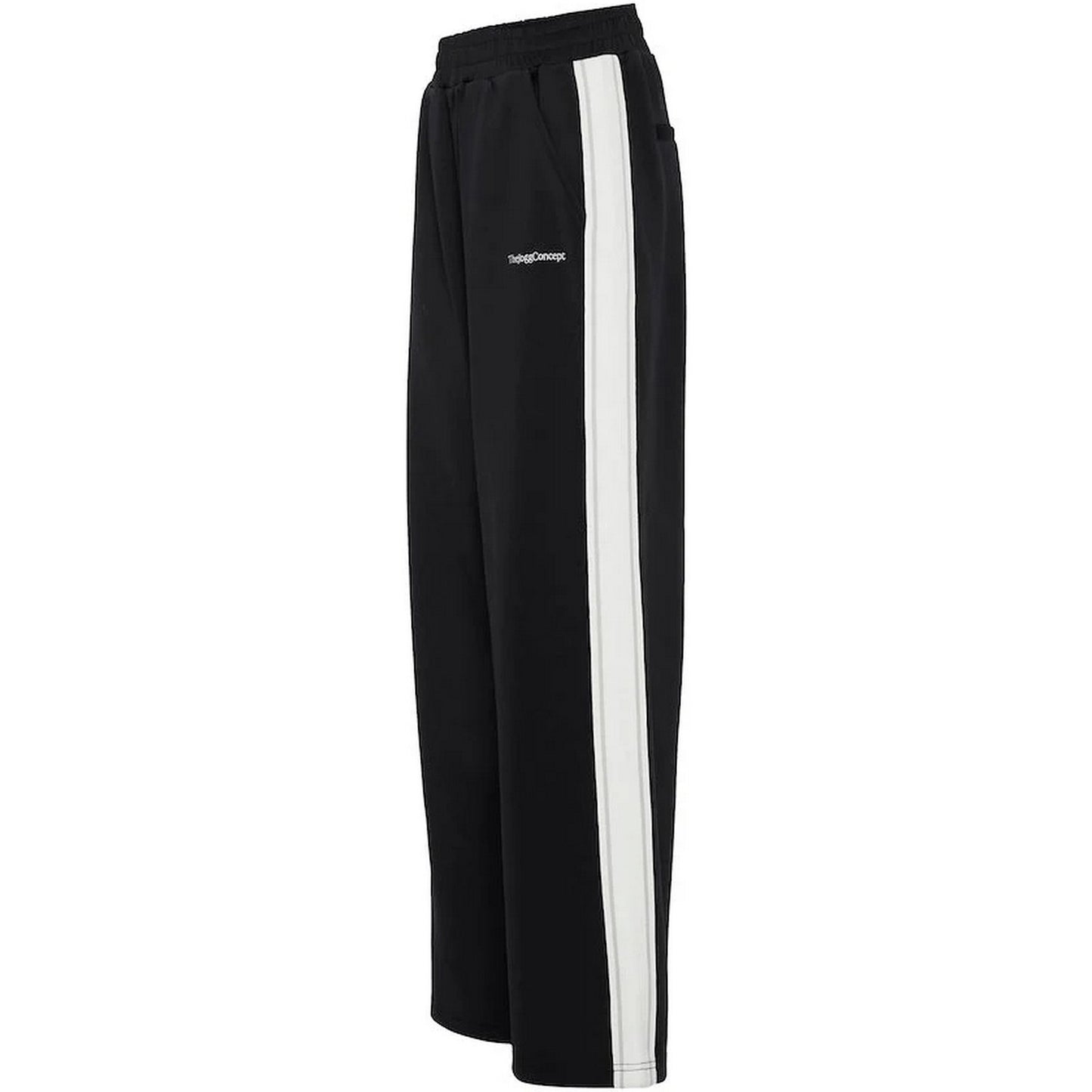 Pantaloni Donna The Jogg Concept - Jcsima Wide Tape Pants - Nero