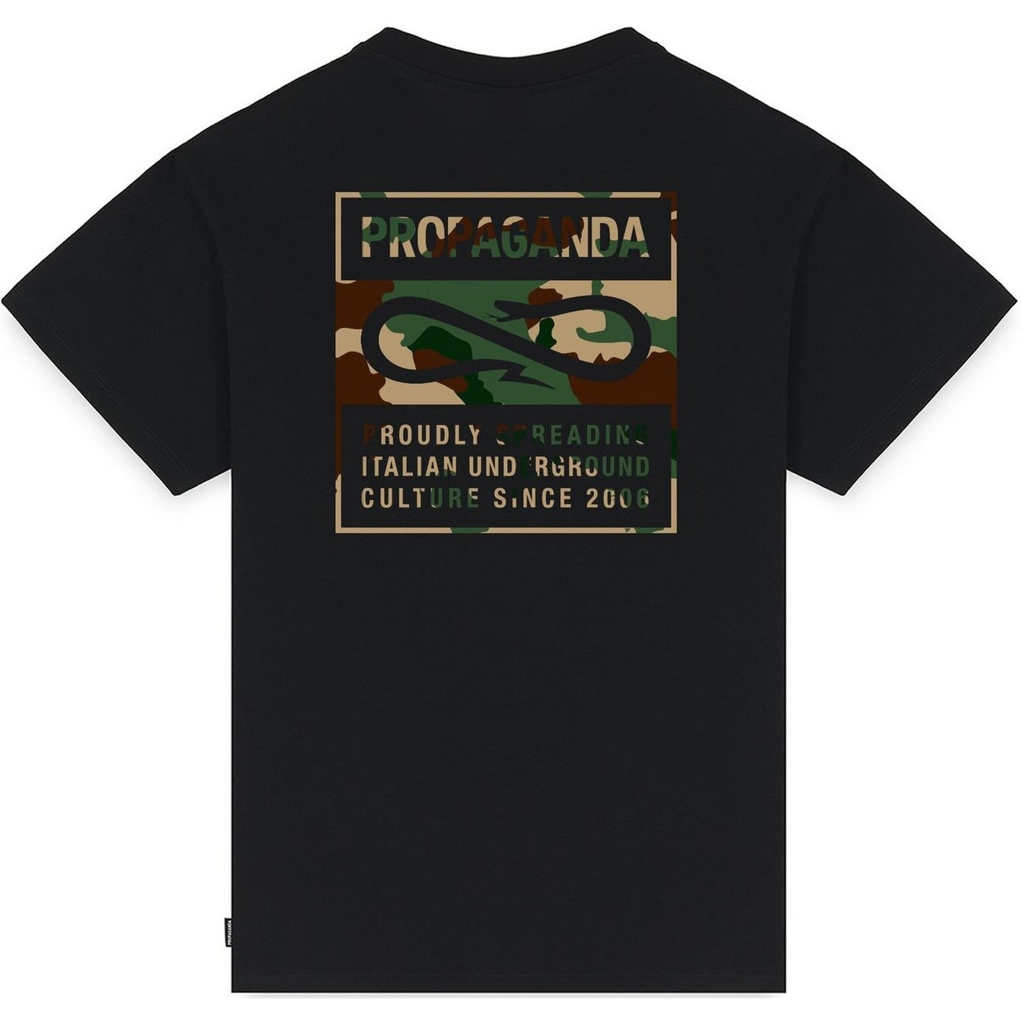 T-shirt Uomo Propaganda - T-Shirt M/M Label Camo - Nero