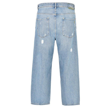 Damskie jeansy P. Grax Denim – Welder Over Cropped – Niebieskie