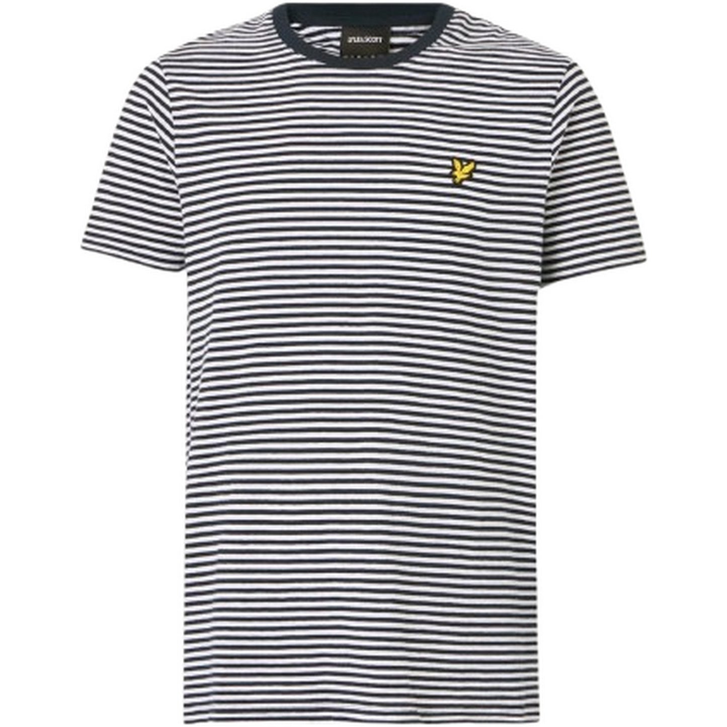 T-shirt Uomo Lyle & Scott - Linen Blend Breton Stripe T-Sh - Blu