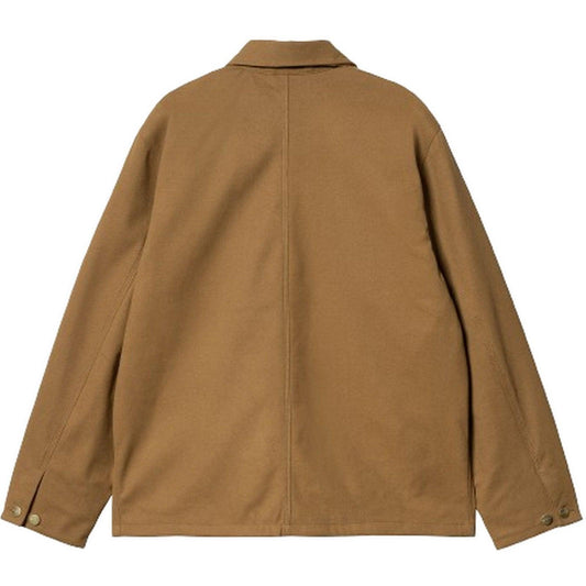 Kurtki męskie Carhartt Wip – zamszowy płaszcz Michigan – brązowy