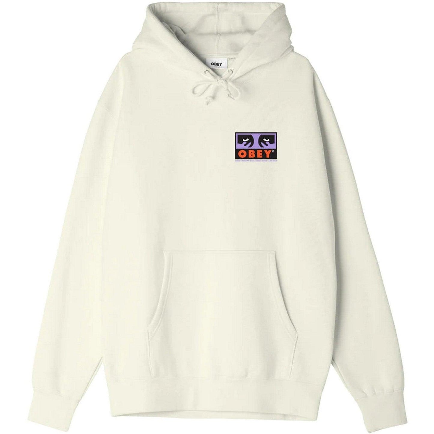 Felpe con cappuccio Uomo Obey - Obey Subvert Premium Hooded Fleece - Panna