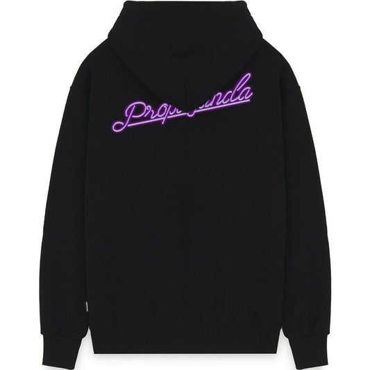 Męskie bluzy z kapturem Propaganda – Bluza z logo Vice – Czarna