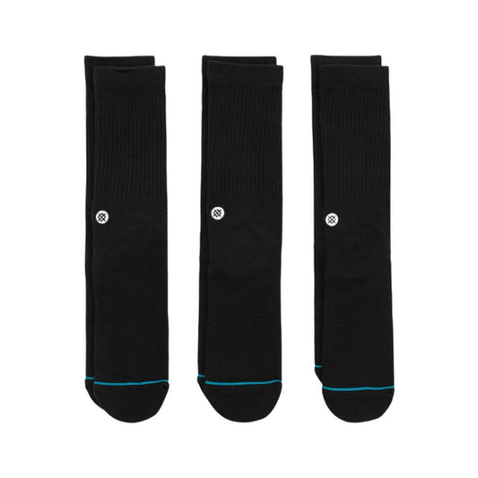 Calcetines unisex Stance - Paquete de 3 iconos - Negro