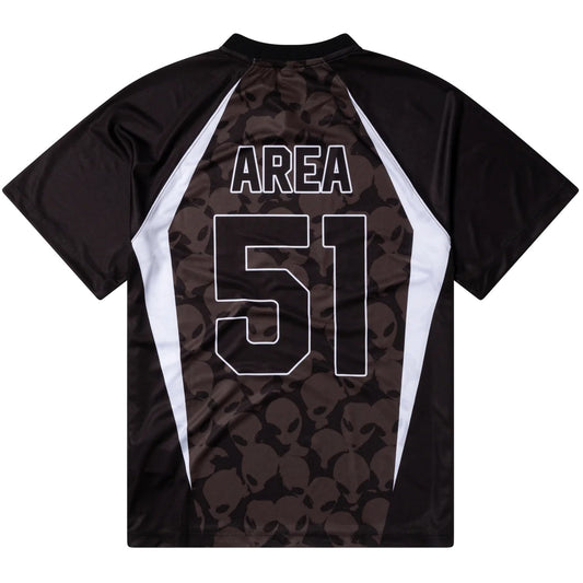Freizeithemden für Herren NO PROBLEM – Area 51 Fußballtrikot – Schwarz