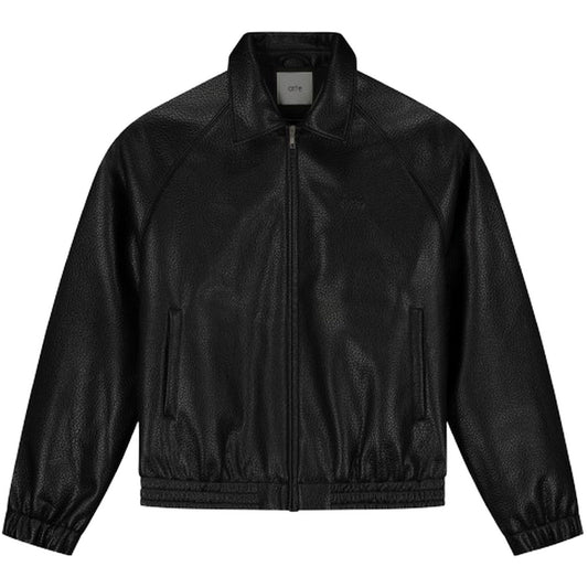 Giacche Uomo Arte Antwerp - Basic Leather Jacker - Nero