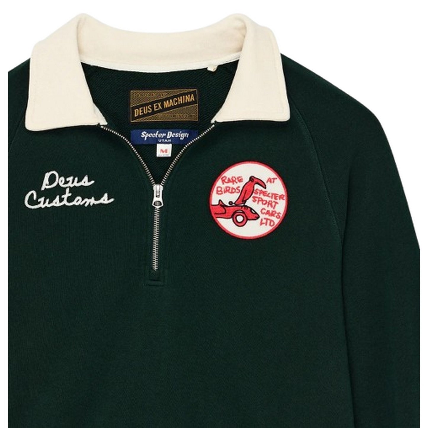 Maglie a manica lunga Uomo Deus Ex Machina - Specter Zip Sweat - Verde