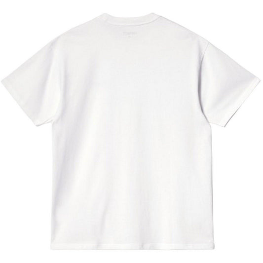 Carhartt Wip T-shirt pour hommes - T-shirt brodé Script S/S - Blanc