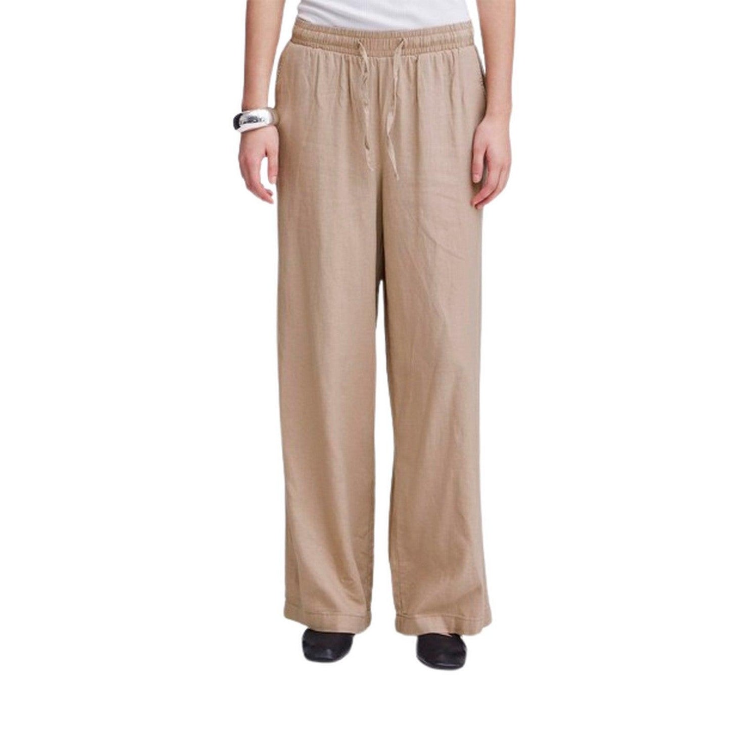 Pantaloni Donna Ichi - Ihlino Pa2 Fl - Beige