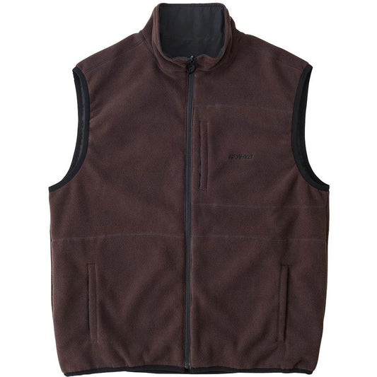 Gramicci Chaleco de hombre - Chaleco reversible de forro polar térmico - Marrón