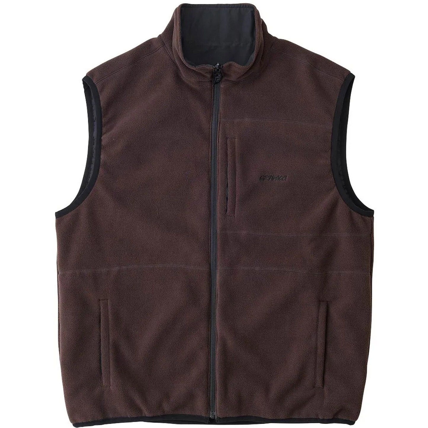 Gramicci Chaleco de hombre - Chaleco reversible de forro polar térmico - Marrón