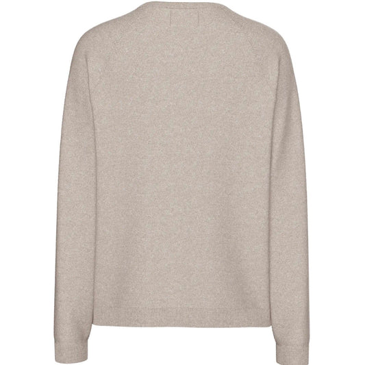 Pieces Damenpullover – Pcbree Ls O-Neck Knit Noos Bc – Grau