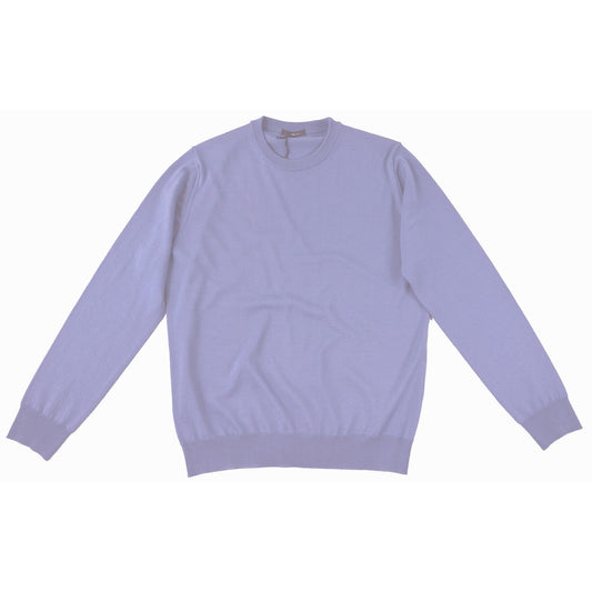 Koszule męskie z długim rękawem Bellwood – Basic Crew Neck F.14 – Niebieskie