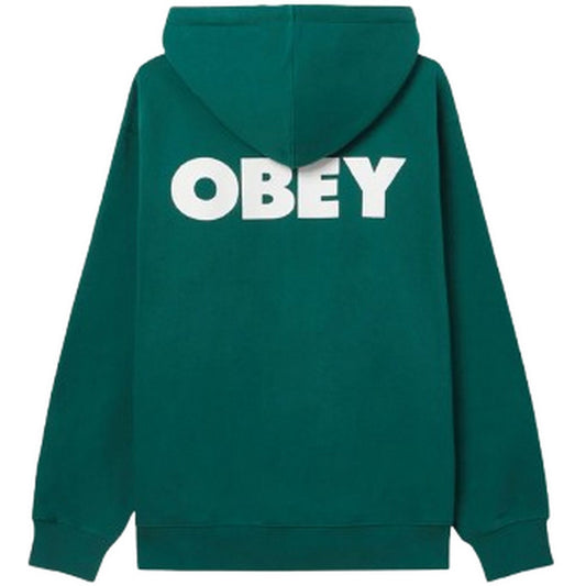 Męskie bluzy z kapturem Obey — Polar z kapturem Obey Bold Premium — zielony