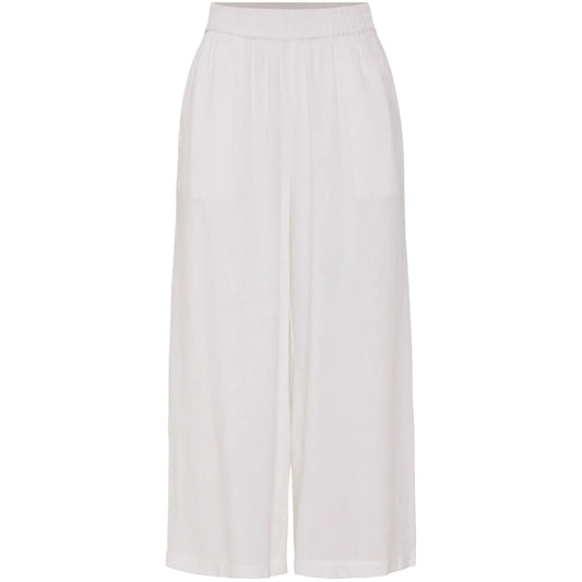 Pantaloni Donna Pieces - Pcpia Hw Wide Culotte Wvn Noos - Bianco