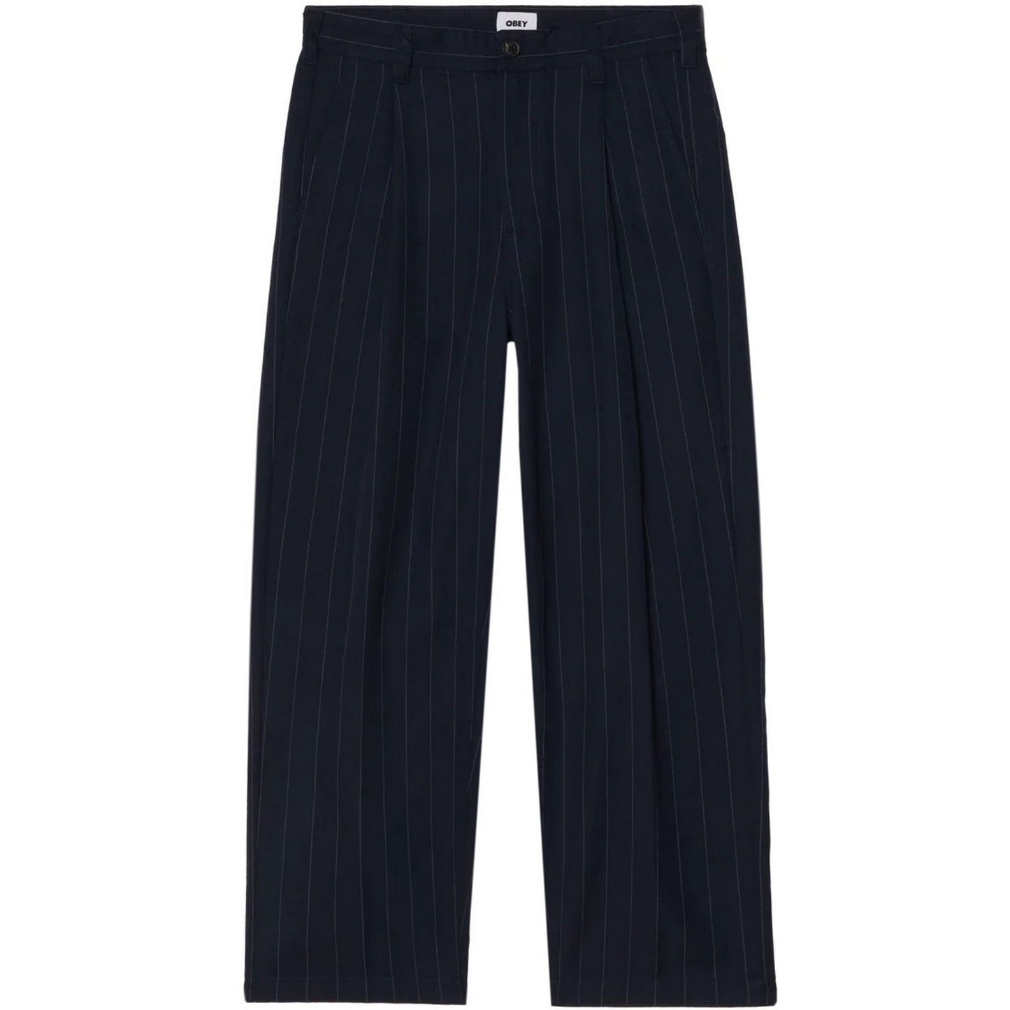 Pantaloni Uomo Obey - Dean Stripe Pleated Pant - Blu