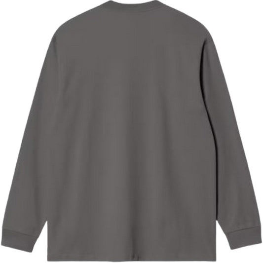 Maglie a manica lunga Uomo Carhartt Wip - L/S American Script T-Shirt - Grigio