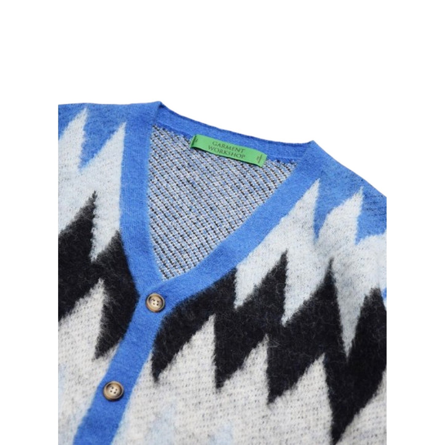 GARMENT Cárdigan para hombre - Cárdigan cuadrado - Azul