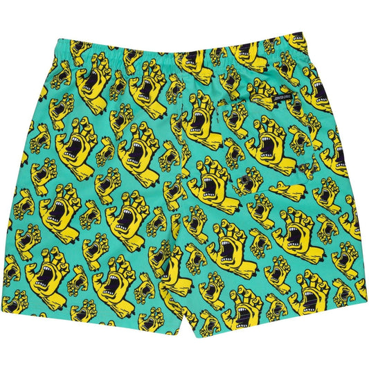 Shorts y shorts de baño para hombre Santa Cruz - Shorts de baño Hands All Over - Turquesa