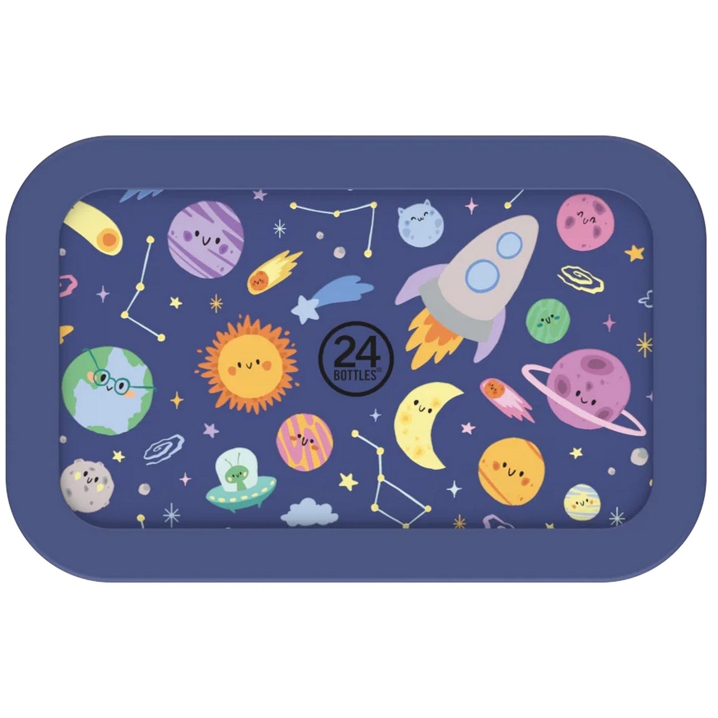 Pudełko śniadaniowe dla dzieci unisex 24 butelki - Snackbox Space Friends - wielokolorowe