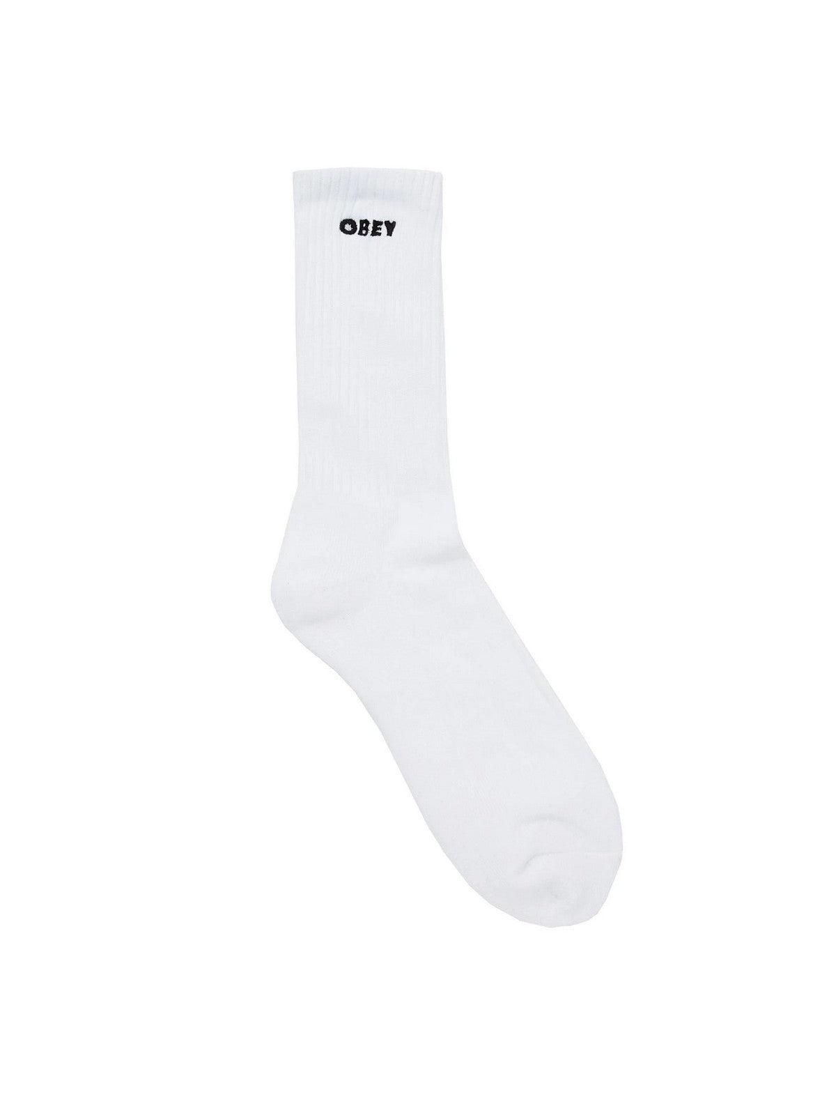 Obey Men's Socks - Obey Bold Socks - White