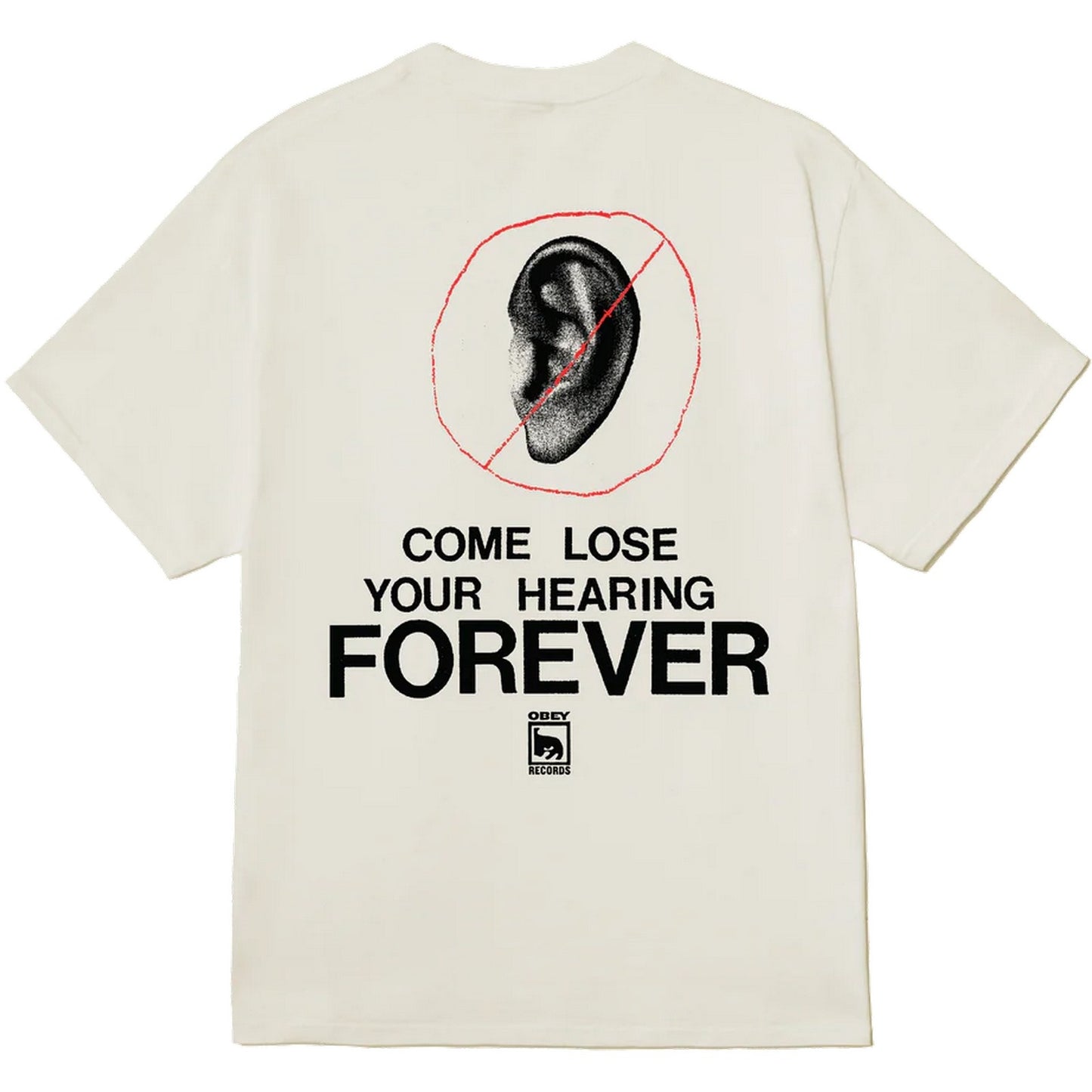 T-shirt Uomo Obey - Obey Come Lose Your Hearing Tee - Bianco