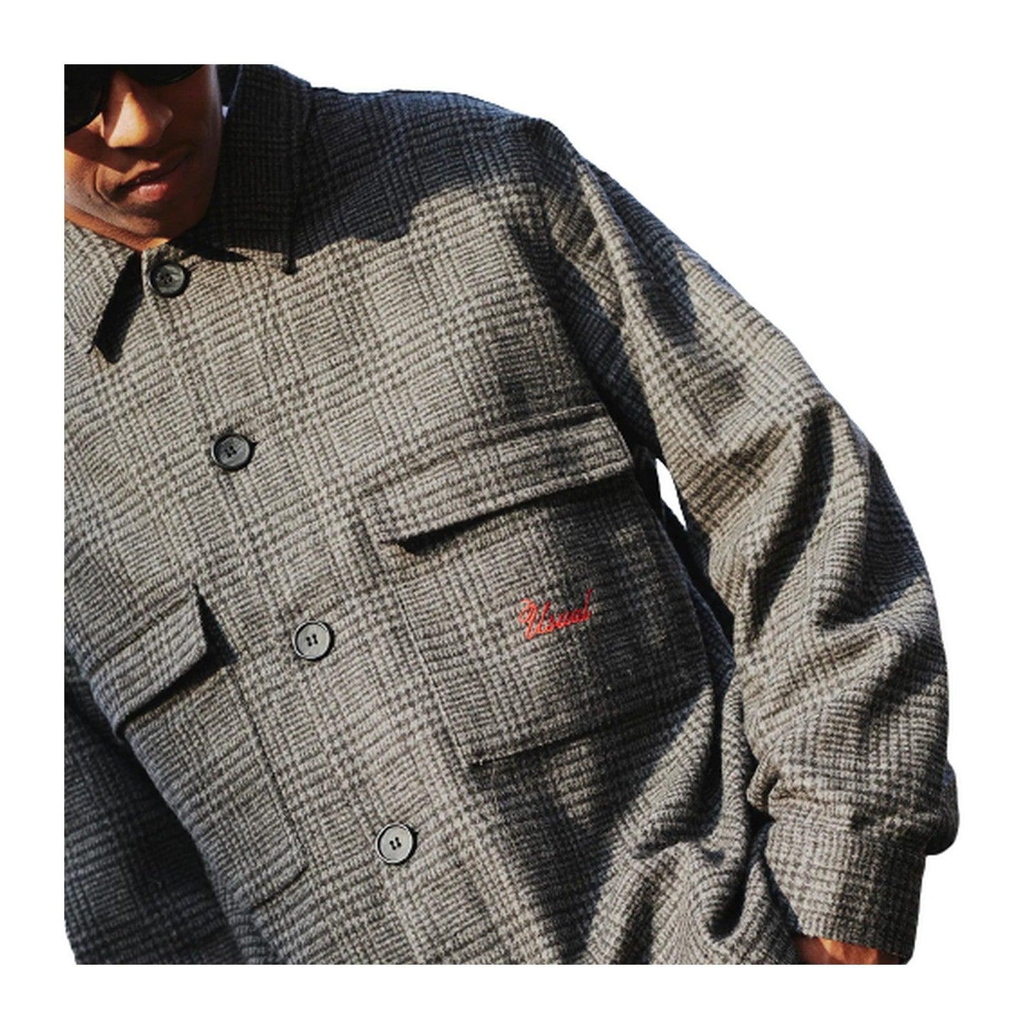 Zwykłe męskie koszule na co dzień – koszulka wierzchnia Kool G – szara