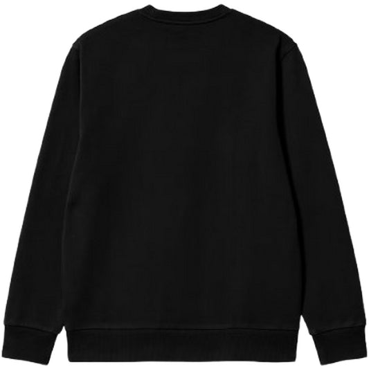 Carhartt Wip Herren-Kapuzenpullover – Sweatshirt mit Script-Stickerei – Schwarz