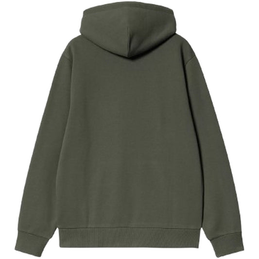 Męskie bluzy z kapturem Carhartt Wip - Bluza z kapturem i haftem - Zielona