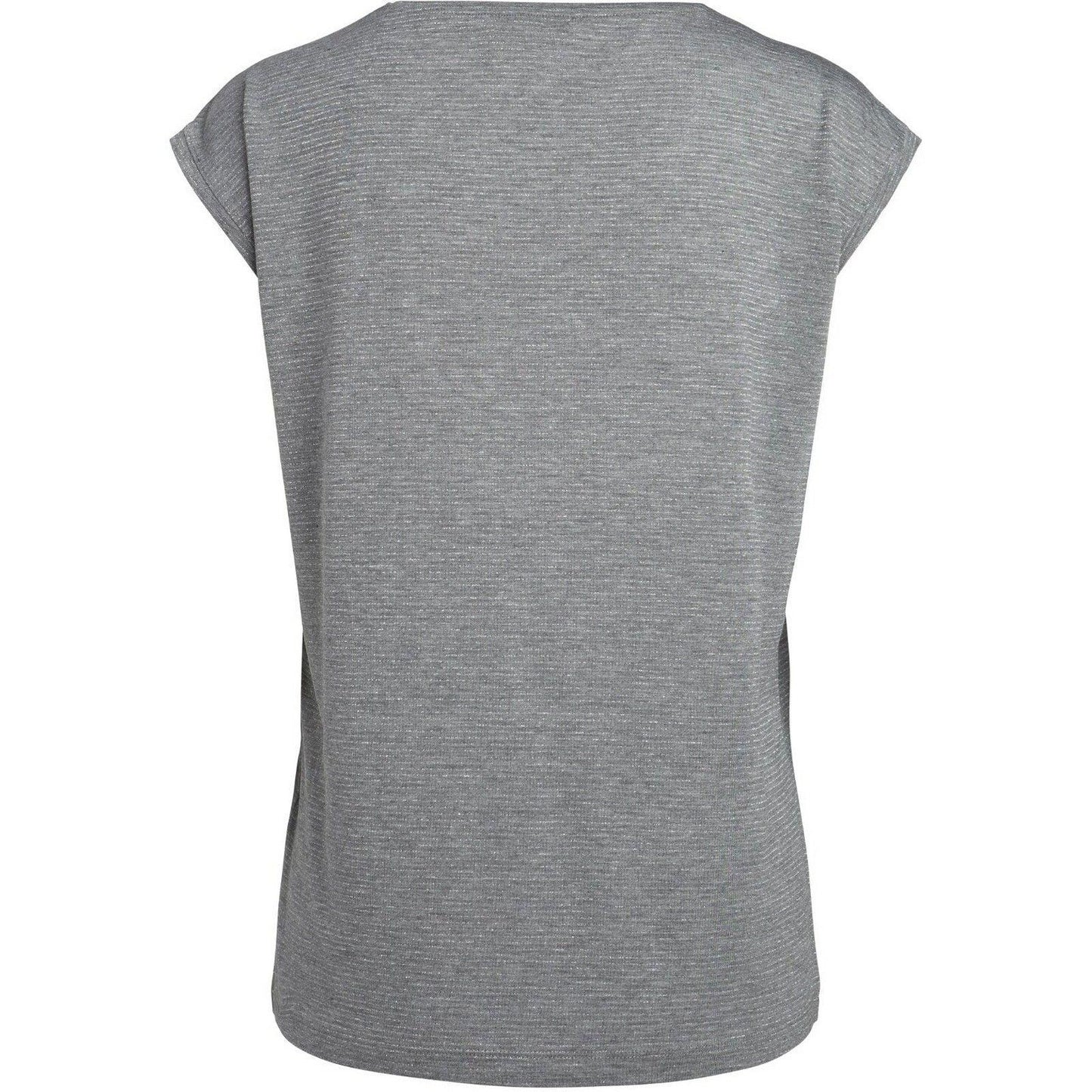 T-shirt Donna Pieces - Pcbillo Tee Lurex Stripes Noos - Grigio