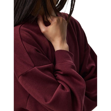 Felpe senza cappuccio Donna Pieces - Pcchilli Ls Loose Fit Sweat Top Noos Bc - Rosso