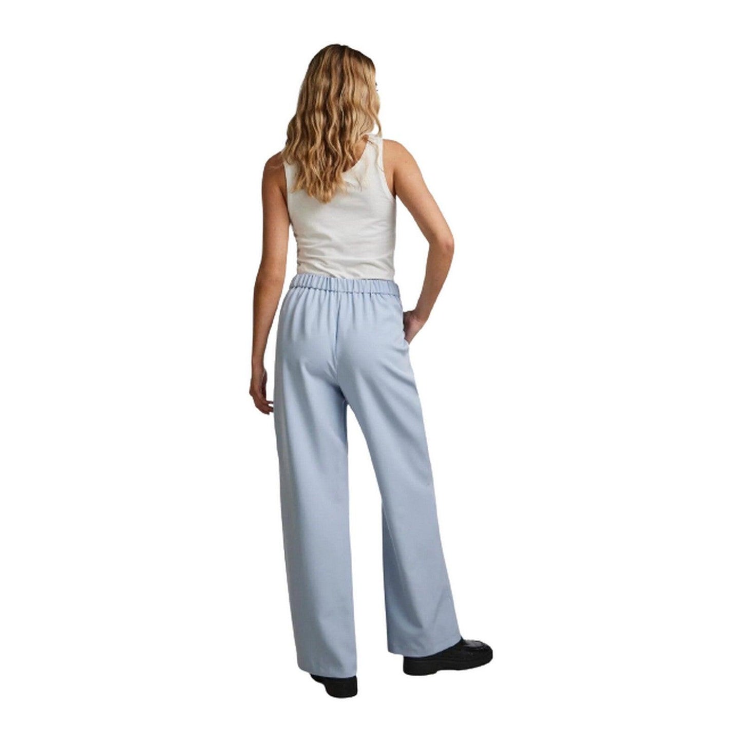 Pieces Pantalon pour Femme - Pcbossy Hw Wide Pants Noos - Bleu