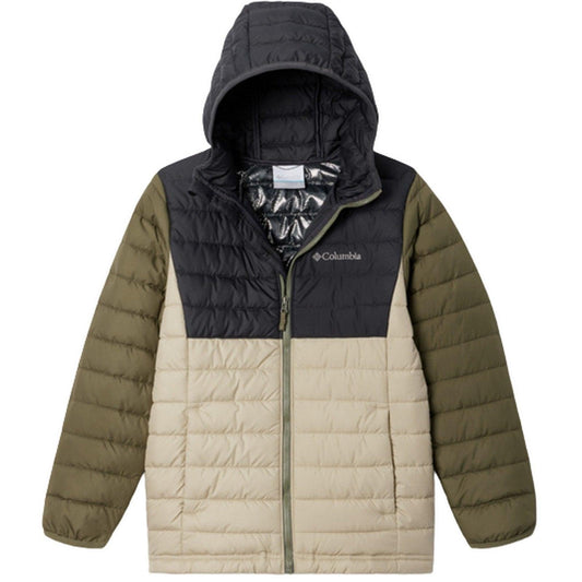 Columbia Vestes pour garçons - Veste à capuche pour garçons Powder Lite™ - Marron