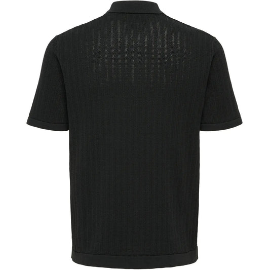 Polo a manica lunga Uomo Only & Sons - Onsmoon Reg 12 Ss Polo Knit Noos - Nero