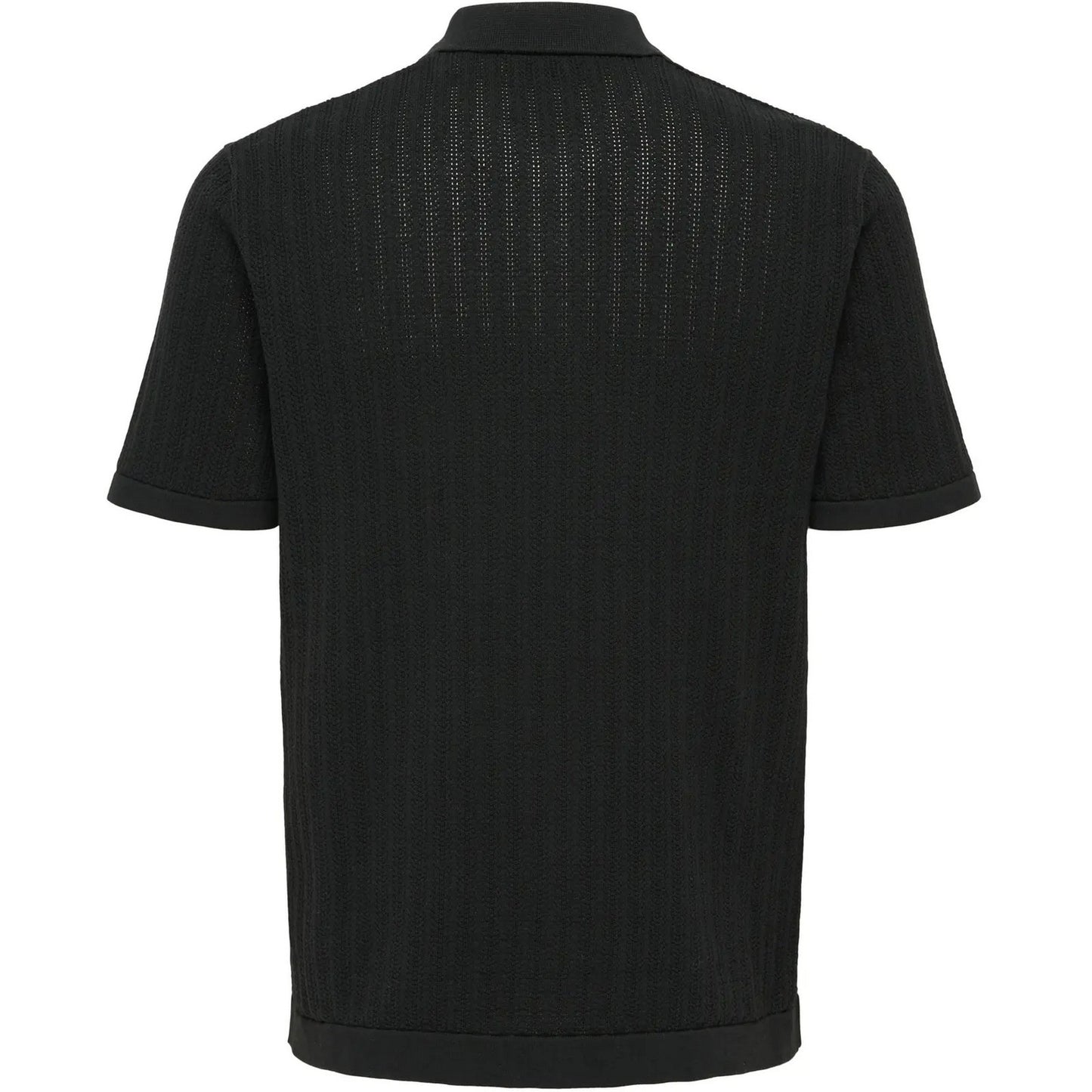 Polo a manica lunga Uomo Only & Sons - Onsmoon Reg 12 Ss Polo Knit Noos - Nero