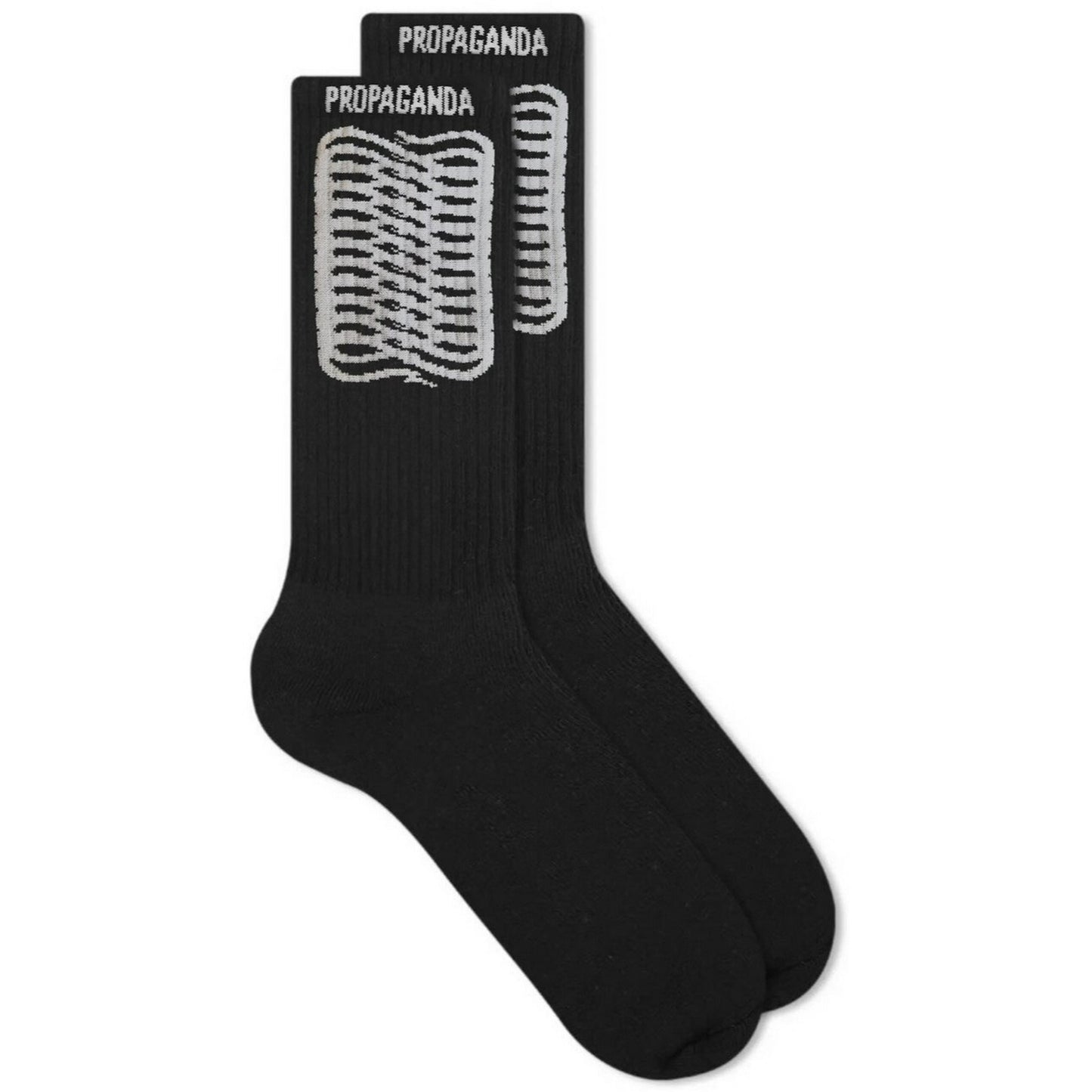 Chaussettes unisexes Propaganda - Chaussettes Ribs - Noir
