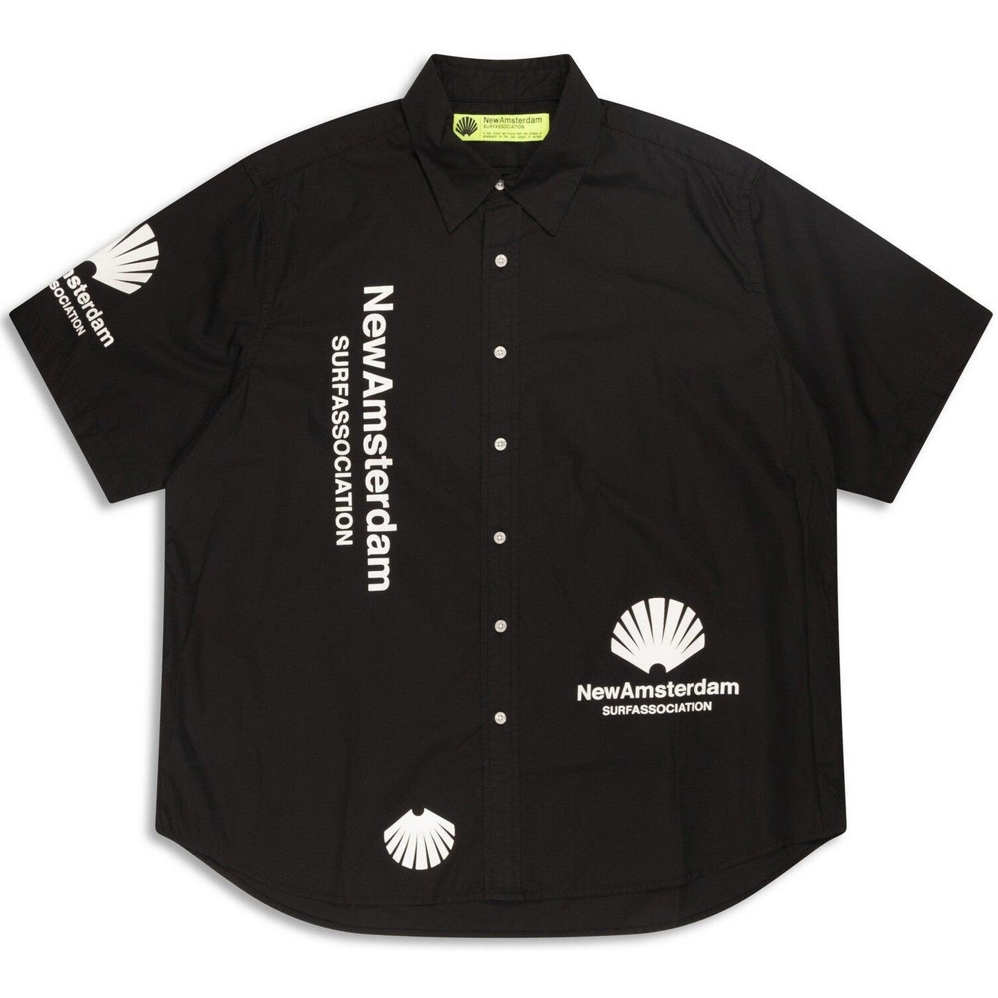 Camicie casual Uomo New Amsterdam Surf Association - Beach Shirt Shortsleeve Black Logo - Nero