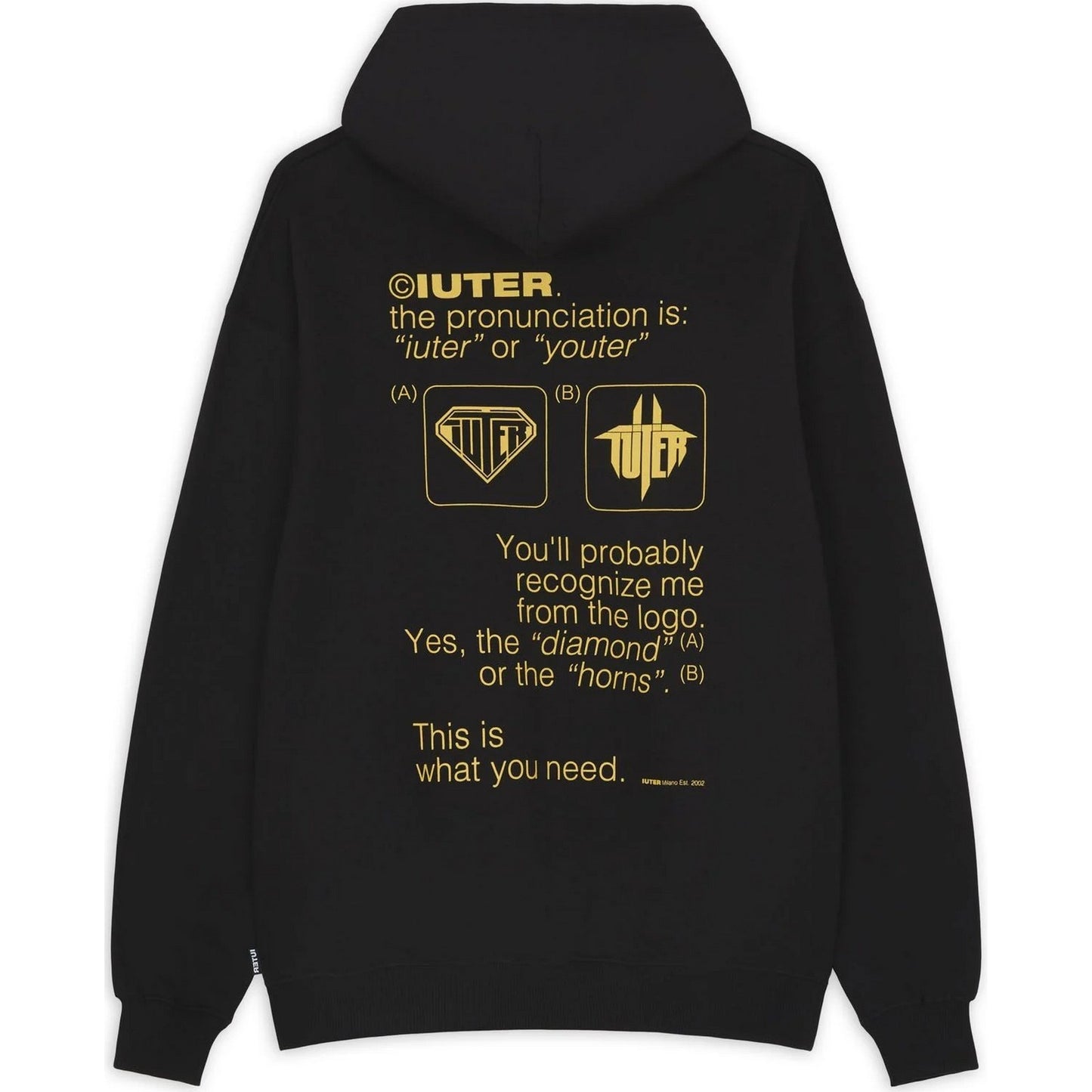 Sudaderas con capucha Iuter para hombre - Sense Sudadera con capucha - Negro