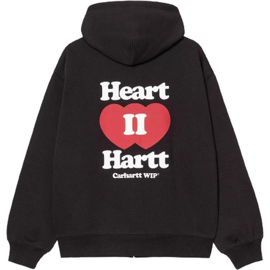 Unisex Carhartt Wip Hoodies – Hooded Heart II Hartt Sweatjacke – Schwarz