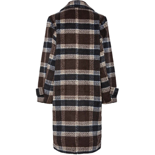 Giacche Donna Pieces - Pcmarble Check Jacket - Marrone