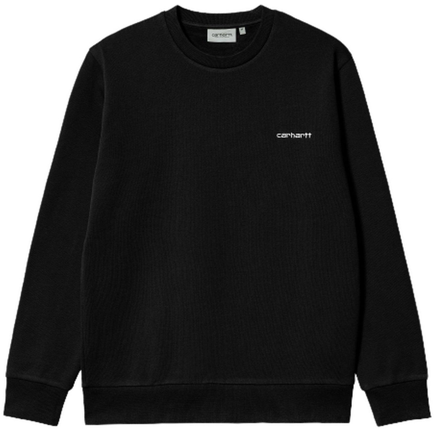Felpe senza cappuccio Uomo Carhartt Wip - Script Embroidery Sweat - Nero