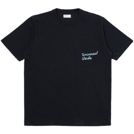 T-shirt Uomo Universal Works - Print Pocket Tee - Nero