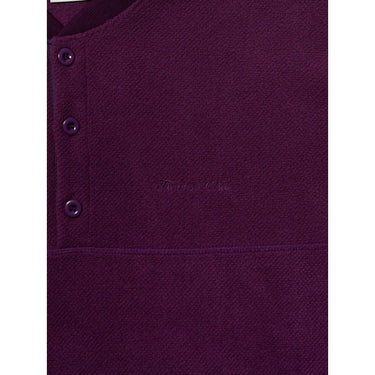 Maglie a manica lunga Uomo KAPPY DESIGN - Fleece Waffle Button Anorak - Viola