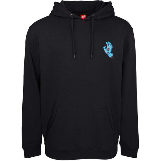 Sudaderas con capucha para hombre Santa Cruz - Capucha en el pecho con mano gritando - Negro