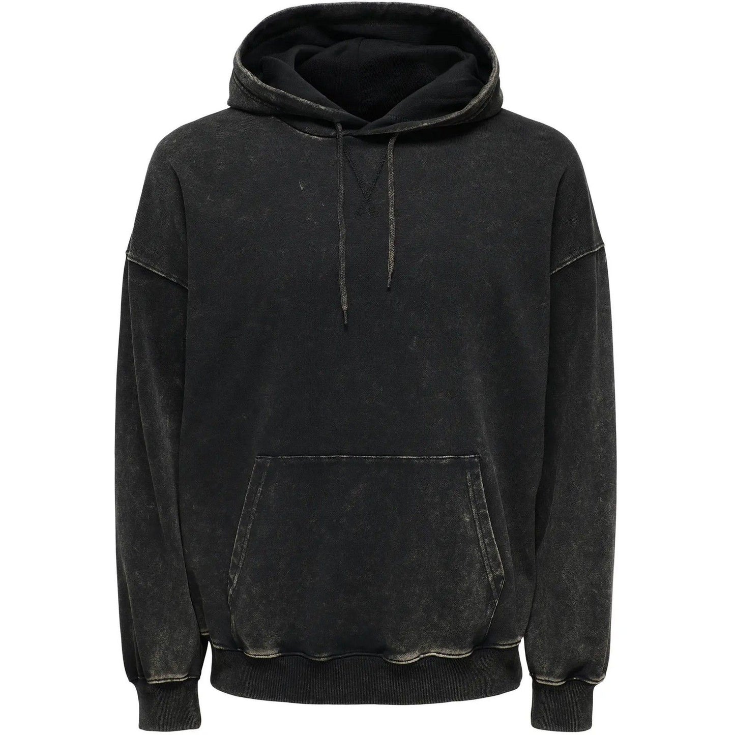 Felpe con cappuccio Uomo Only & Sons - Onsdavid Washed Vtg Hoodie Sweat - Nero