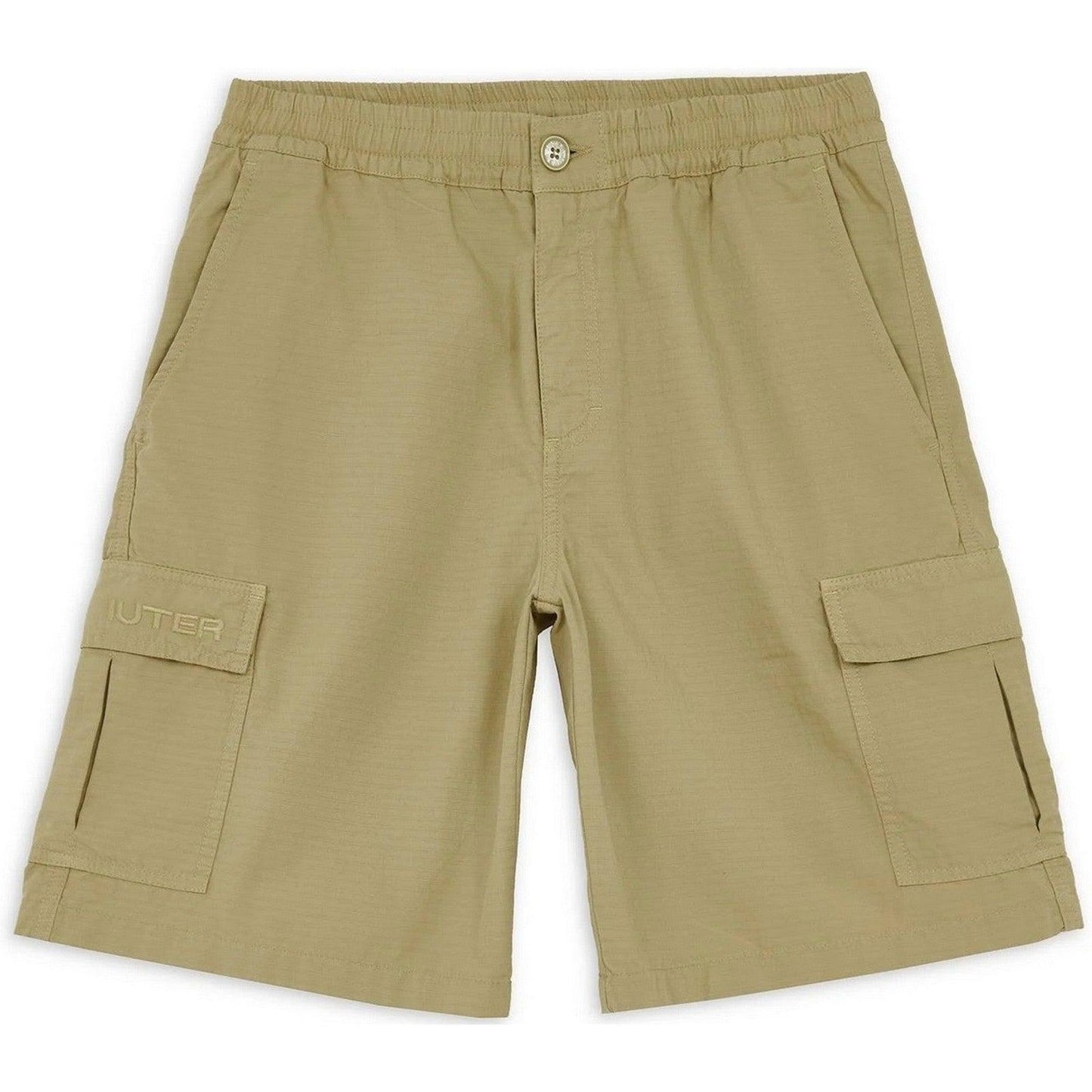 Iuter Short pour Homme - Short Cargo - Beige