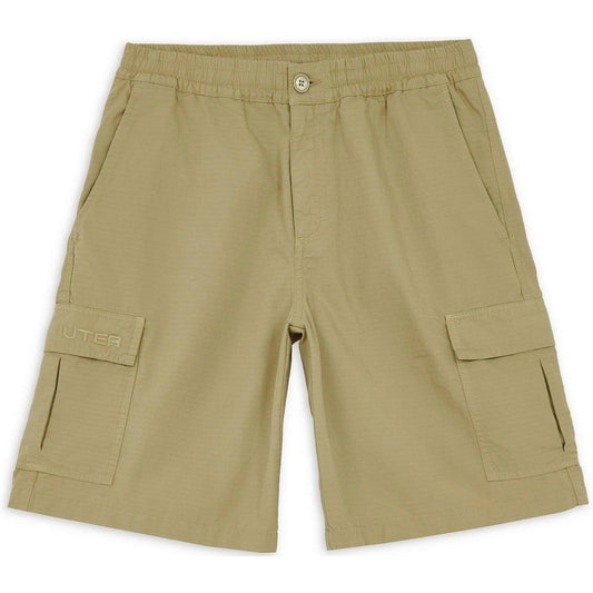 Iuter Short pour Homme - Short Cargo - Beige