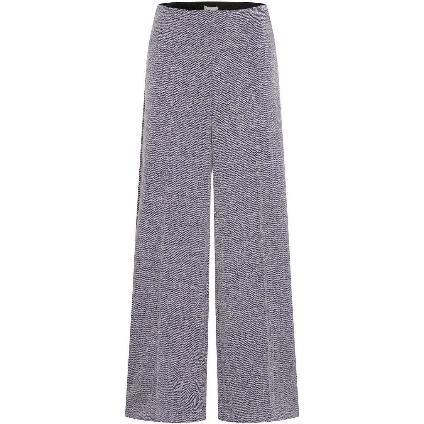 Pantaloni Donna Ichi - Ihkate Jacquard Pa9 - Blu