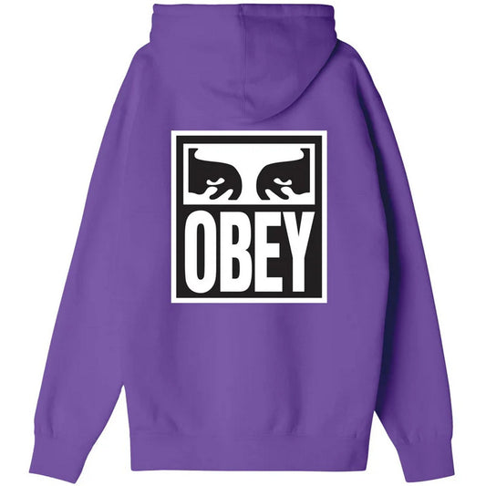Felpe con cappuccio Uomo Obey - Obey Eyes Icon Hood Premium Fleece - Viola